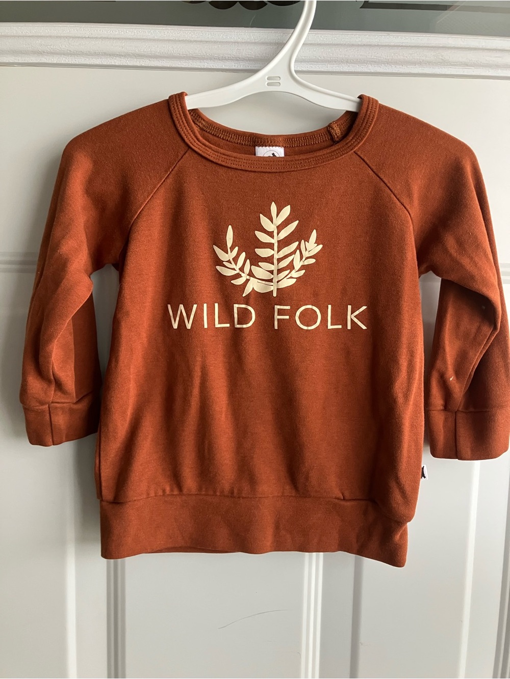 Little & lively wild folk pullover rust bamboo made in Canada 1T 2T